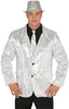 GP88201 – Pailletten Disco Jackett 70s Style – Größe: 54 - 56 (XL), 46 - 48 (S) – Farbe: Silber