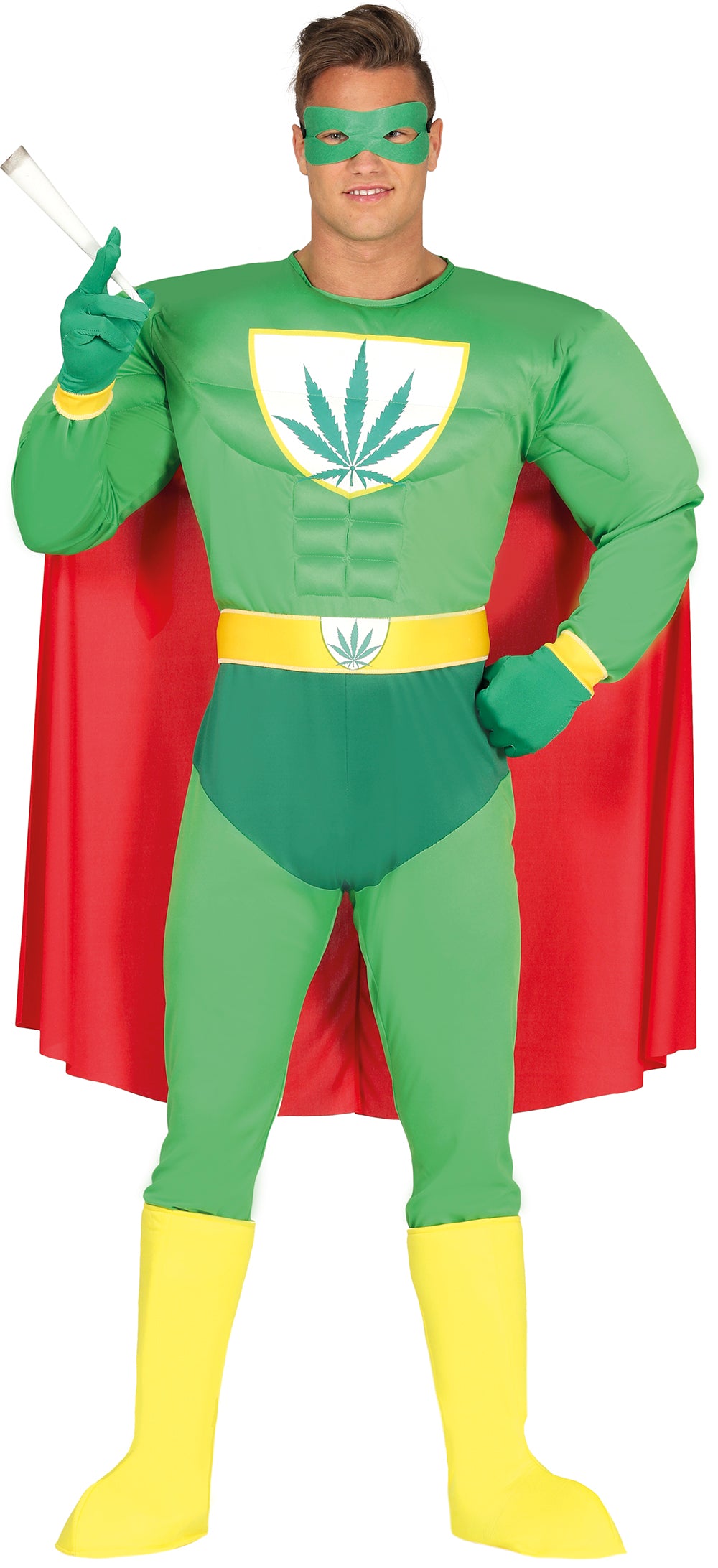 GP88275 – Superhelden Abenteuerfigur Rastafarian – Größe: 46 - 48 (S) – Farbe: Grün