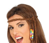 GP88289 – Hippie Flower Power Kleid 60s – Größe: 36 - 38 (S) – Farbe: Braun