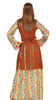 GP88289 – Hippie Flower Power Kleid 60s – Größe: 44 - 46 (XL) – Farbe: Braun