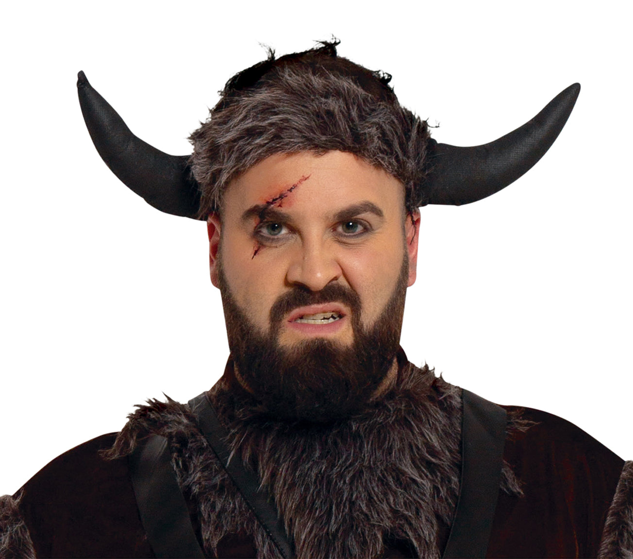 GP80415 – Wikinger Krieger Kostümhelm Hörner – Größe: 54 - 56 (XL) – Farbe: Braun