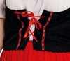 GP80664 – Mittelalter Wirtin Kostüm Rot – Größe: 44 - 46 (XL) – Farbe: Braun