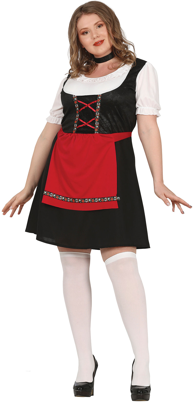 GP84619 – Oktoberfest Tracht Dirndl Klassisch – Größe: 44 - 46 (XL) – Farbe: Schwarz