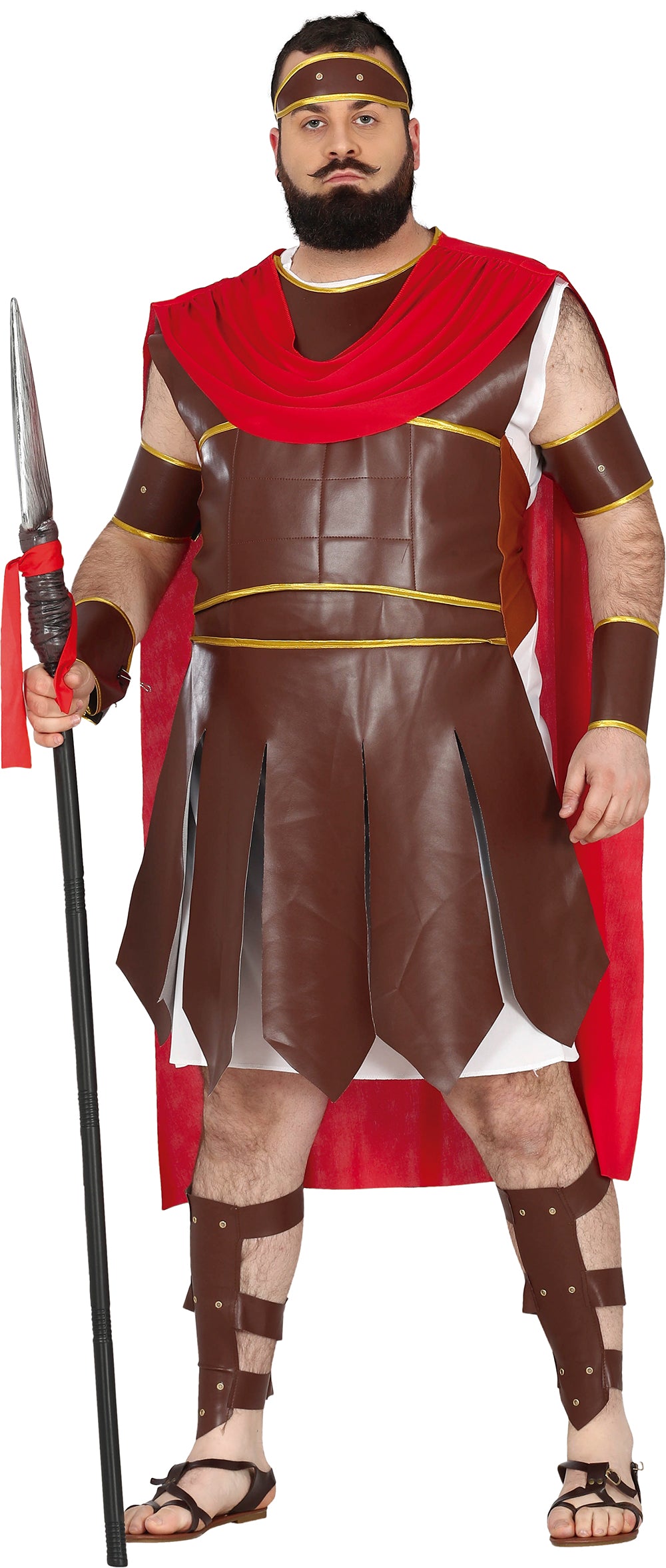 GP80285 – Römer Gladiator Antike Kostüm Kapitän – Größe: 54 - 56 (XL) – Farbe: Braun