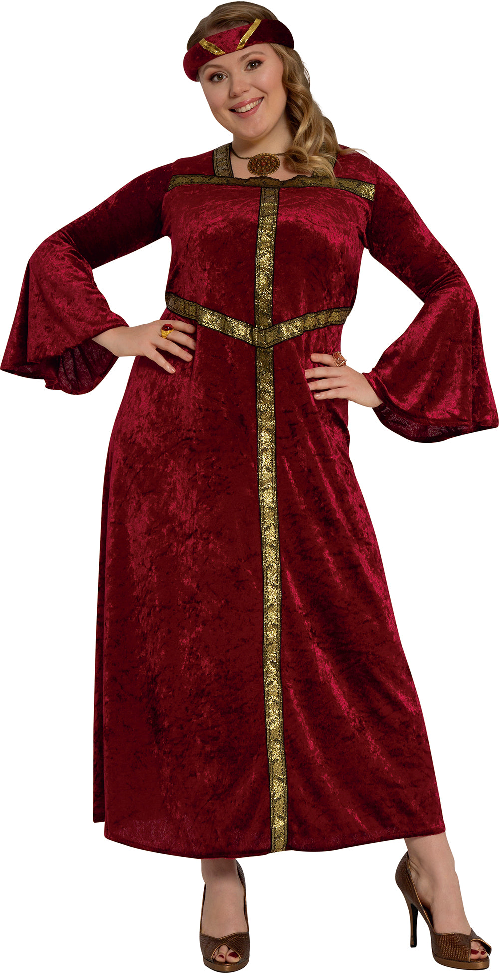 GP80364 – Prinzessin Mittelalter Gewand – Größe: 44 - 46 (XL) – Farbe: Grau
