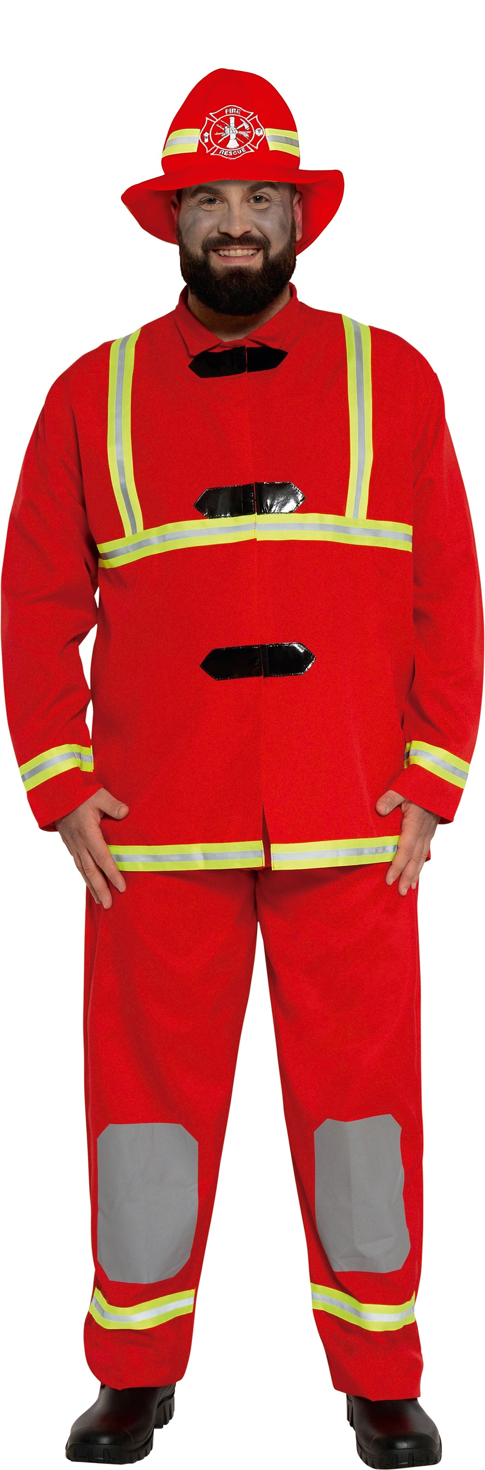 GP84323 – Feuerwehrheld Karneval Kostüm – Größe: 54 - 56 (XL) – Farbe: Rot