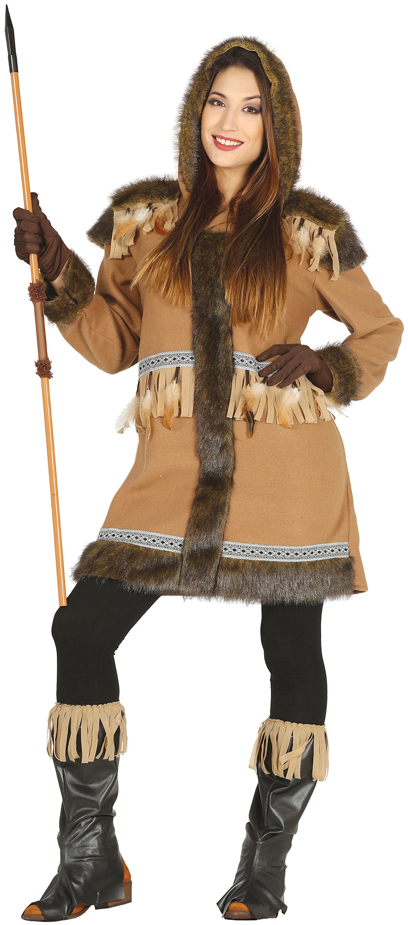 Eskimo Kostüm für Damen mit Kapuze