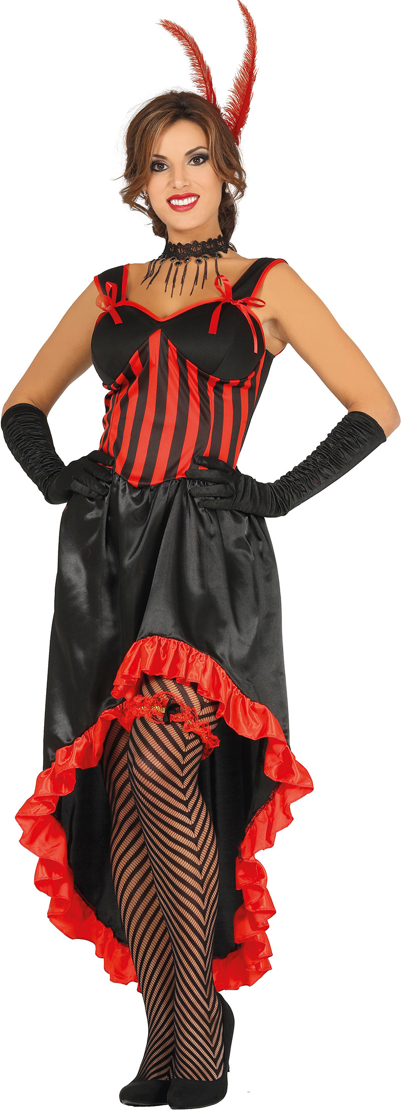 Cancan Kostüm für Damen Saloon Kleid