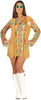GP88173 – Hippie Karneval Gewand Blumige – Größe: 38 - 40 (M) – Farbe: Braun