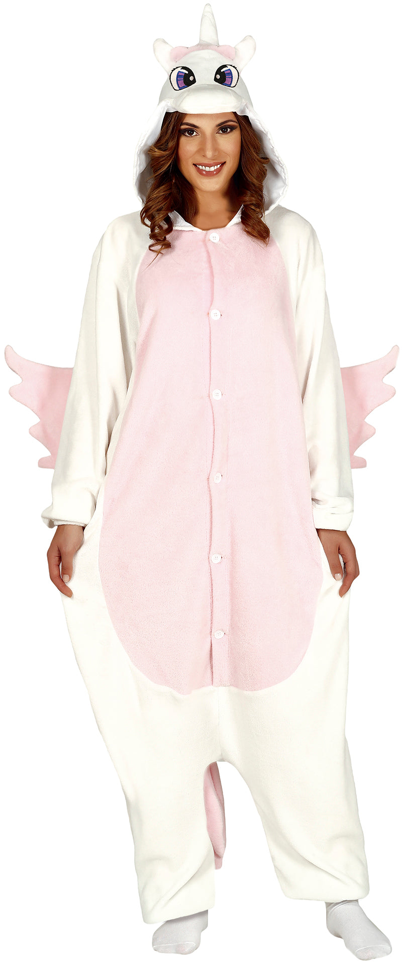 GP88179 – Einhörner Kigurumi Karneval Pyjama – Größe: 42 - 44 (L) – Farbe: Weiß