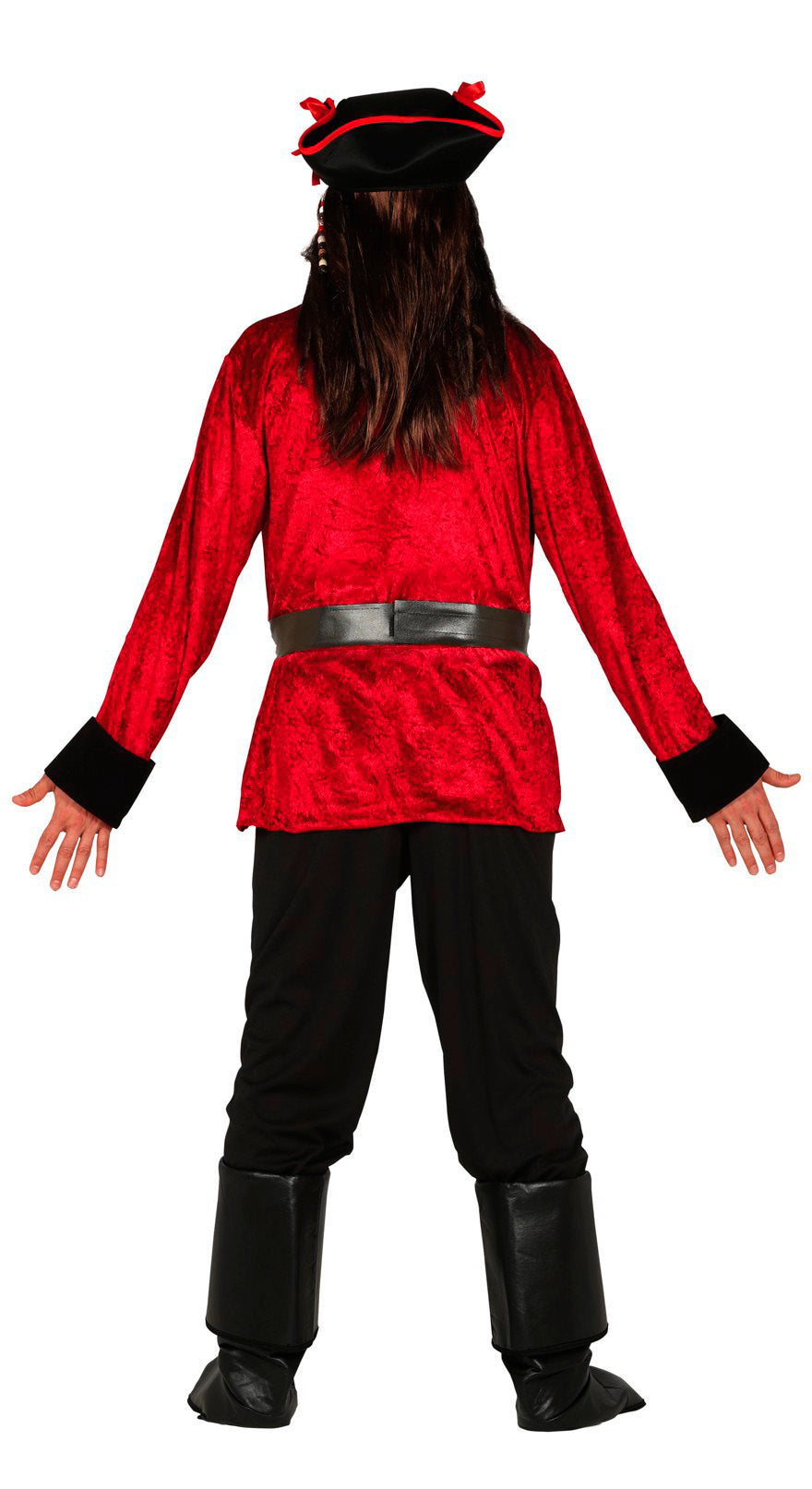 GP88185 – Pirat Abenteuer Kapitän Rot Jacke – Größe: 48 - 50 (M) – Farbe: Rot