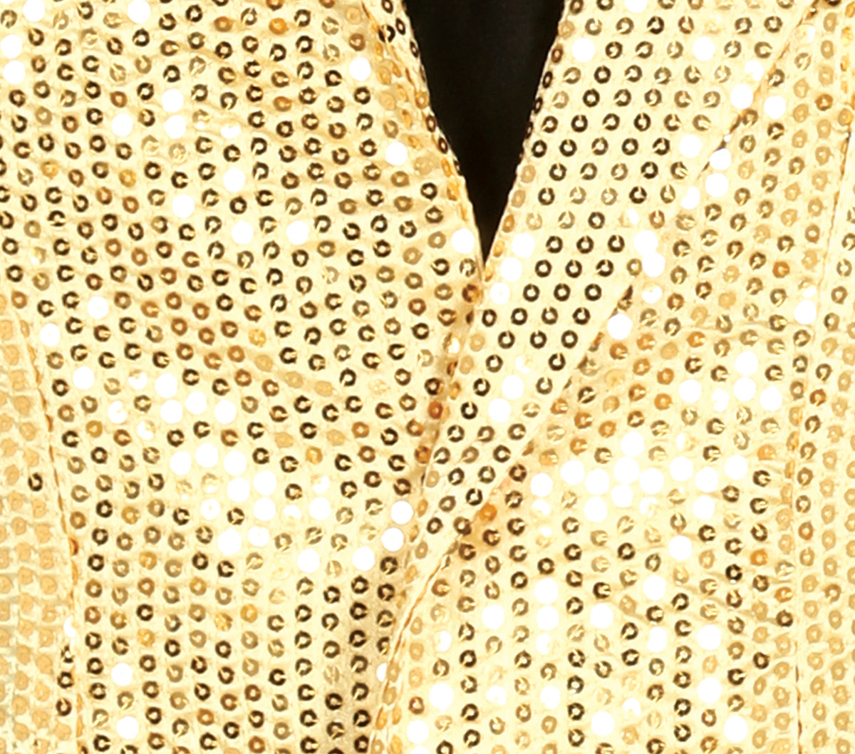 GP88195 – Pailletten Goldjackett Eleganter Glanz – Größe: 48 - 50 (M) – Farbe: Gold