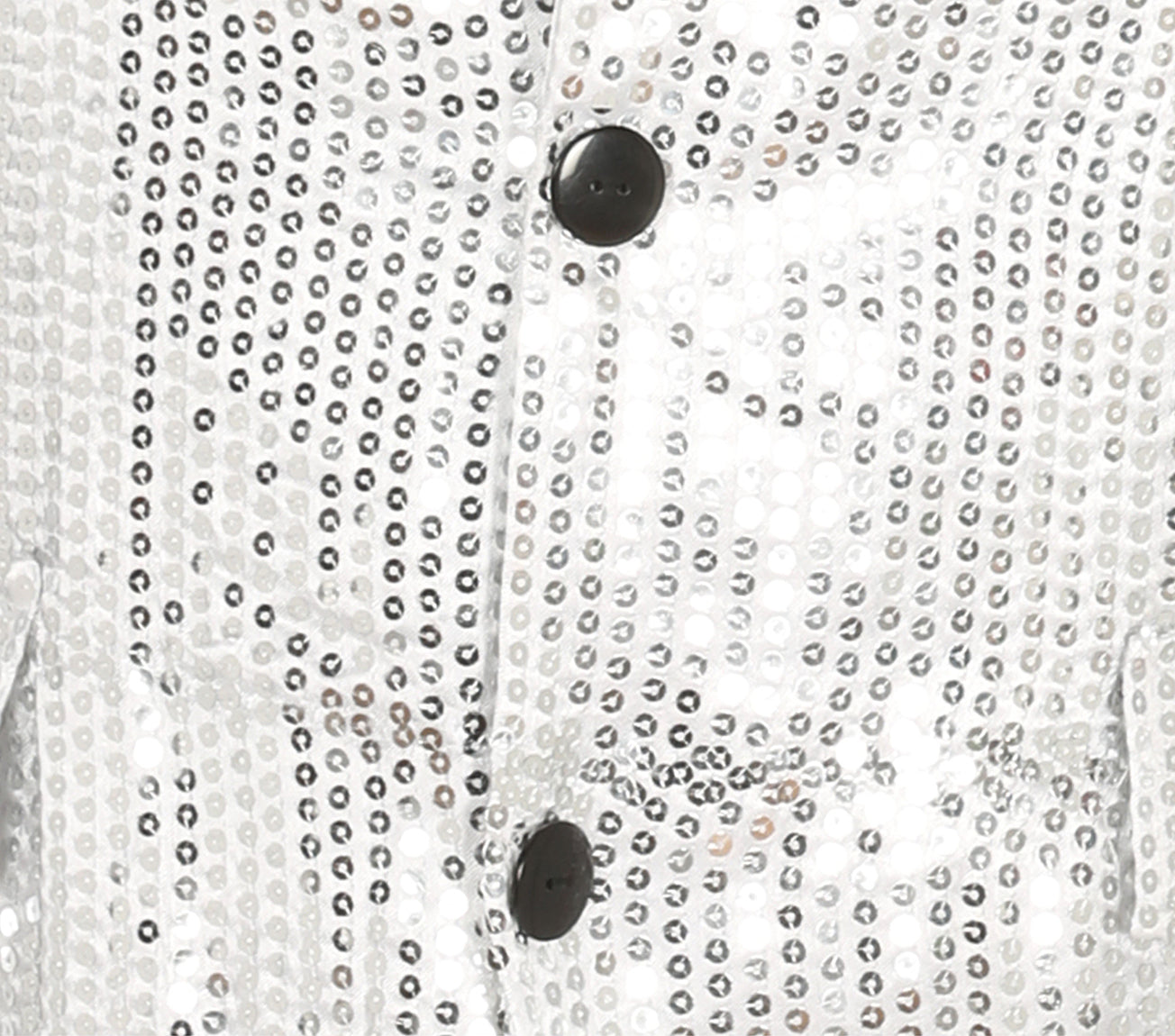 GP88201 – Pailletten Disco Jackett 70s Style – Größe: 54 - 56 (XL), 52 - 54 (L) – Farbe: Silber