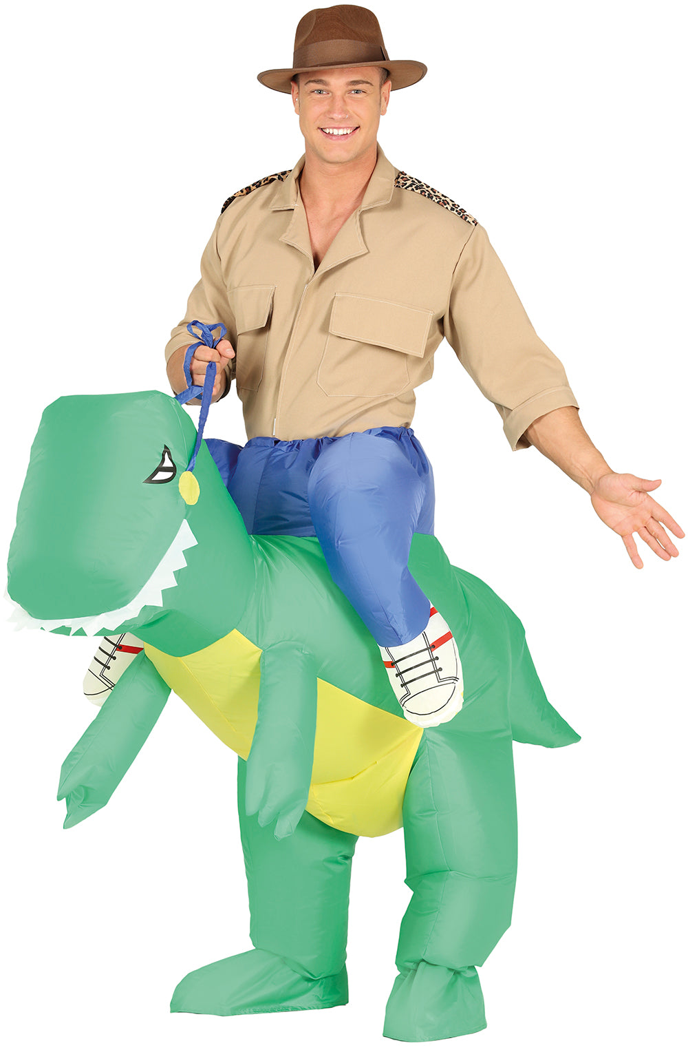 GP88207 – Dinosaurier Karneval Kostüm Aufblasbar – Größe: 52 - 54 (L) – Farbe: Grün