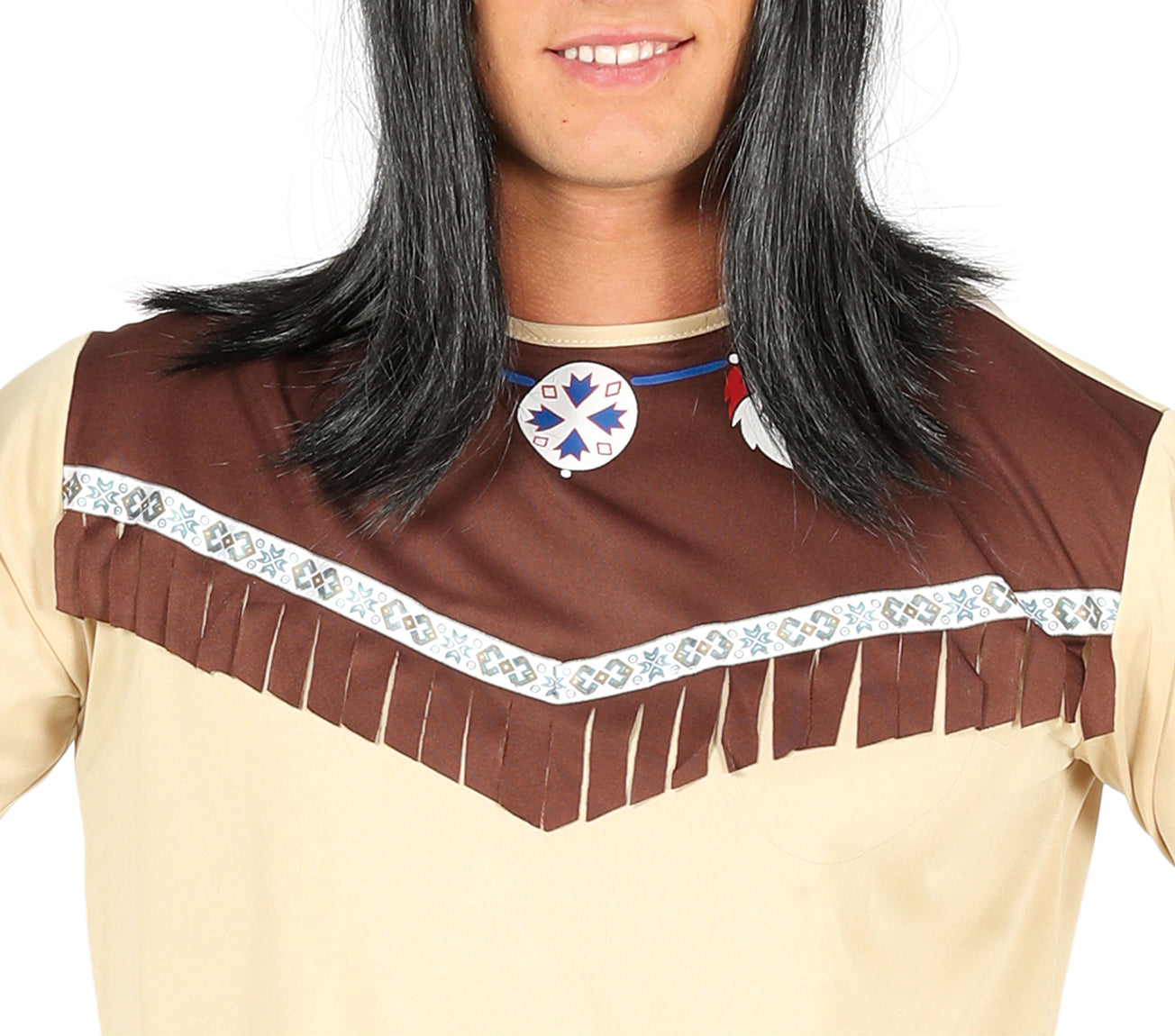 GP88229 – Indischer Krieger Kostüm Karneval – Größe: 54 - 56 (XL), 48 - 50 (M) – Farbe: Beige