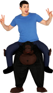 Gorilla Huckepack Kostüm für Erwachsene, Bild 1