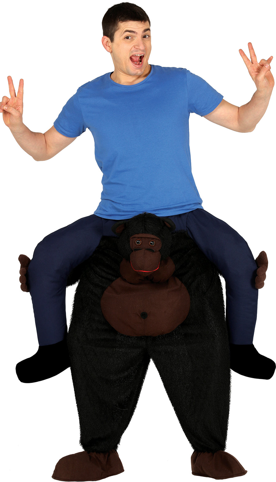 Gorilla Huckepack Kostüm für Erwachsene