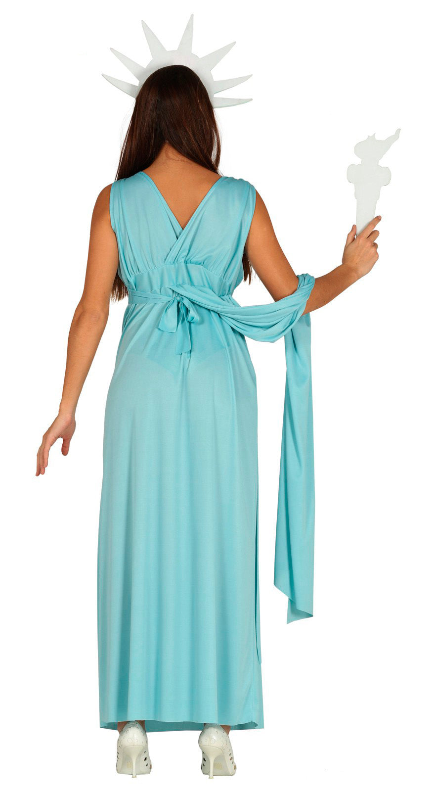 GP88242 – Amerika Freiheiten Fackel Kostüm Blau – Größe: 38 - 40 (M) – Farbe: Blau