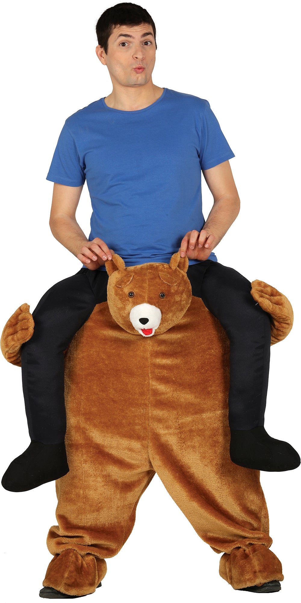 GP88286 – Tier Abenteuer Kostüm Spass Bär Huckepack – Größe: 52 - 54 (L) – Farbe: Blau