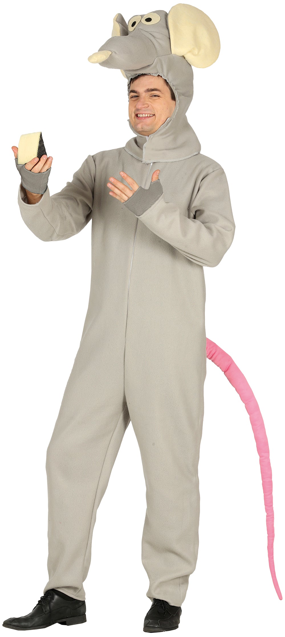 GP88287 – Tier Maskerade Maus Kostüm – Größe: 48 - 50 (M) – Farbe: Grau
