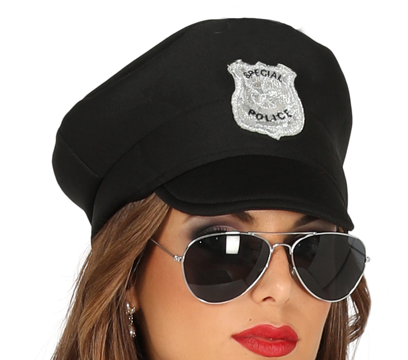 GP88294 – Polizei Kostüm Karneval Blau Schwarz – Größe: 42 - 44 (L) – Farbe: Blau