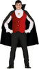 GP88314 – Vampir Halloween Kleid Mantel Rote Weste – Größe: 48 - 50 (M) – Farbe: Grau