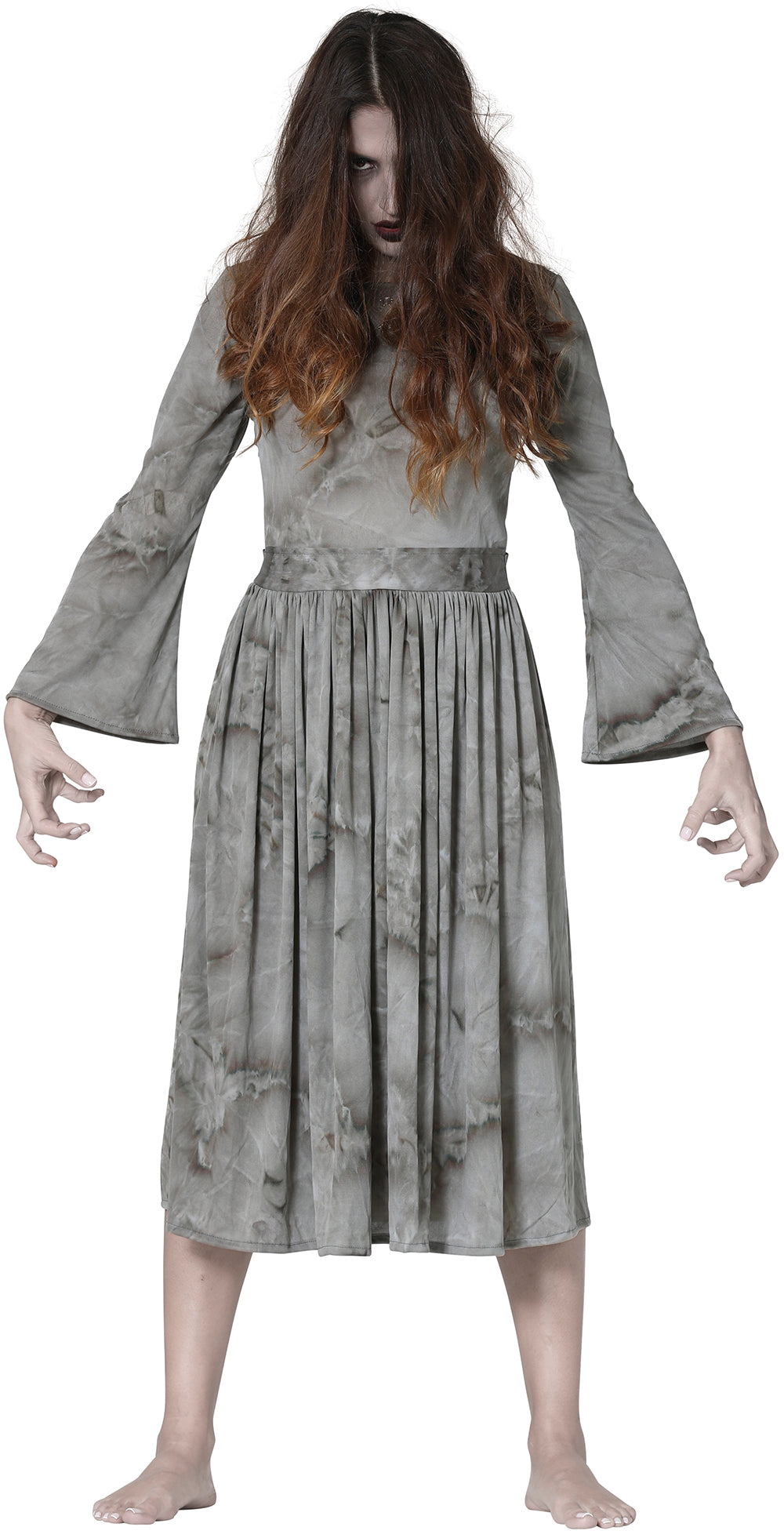 GP88320 – Halloween Geisterkleid Langärmeliges Gespenstisches – Größe: 42 - 44 (L) – Farbe: Grau