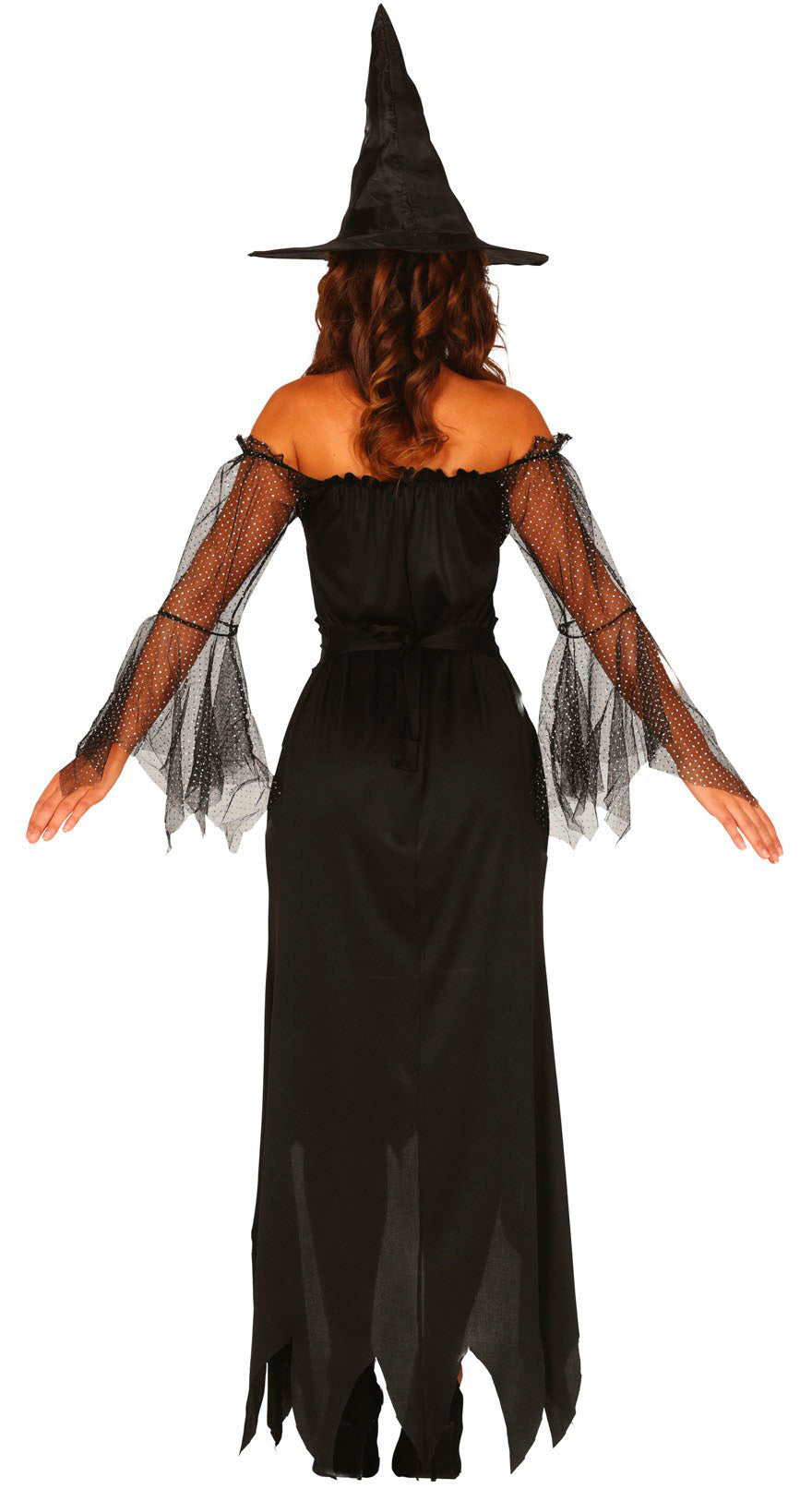 GP88333 – Hexe Halloween Kostüm Mystisches Kleid – Größe: 38 - 40 (M) – Farbe: Schwarz