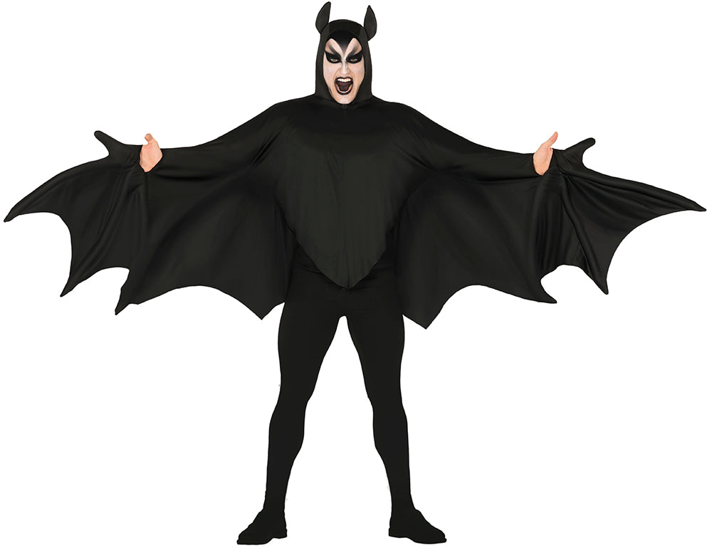 GP88334 – Halloween Fledermaus Umhang Dunkel – Größe: 52 - 54 (L) – Farbe: Schwarz