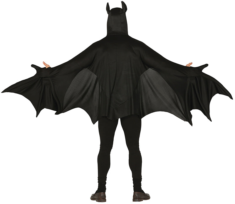 GP88334 – Halloween Fledermaus Umhang Dunkel – Größe: 52 - 54 (L) – Farbe: Schwarz