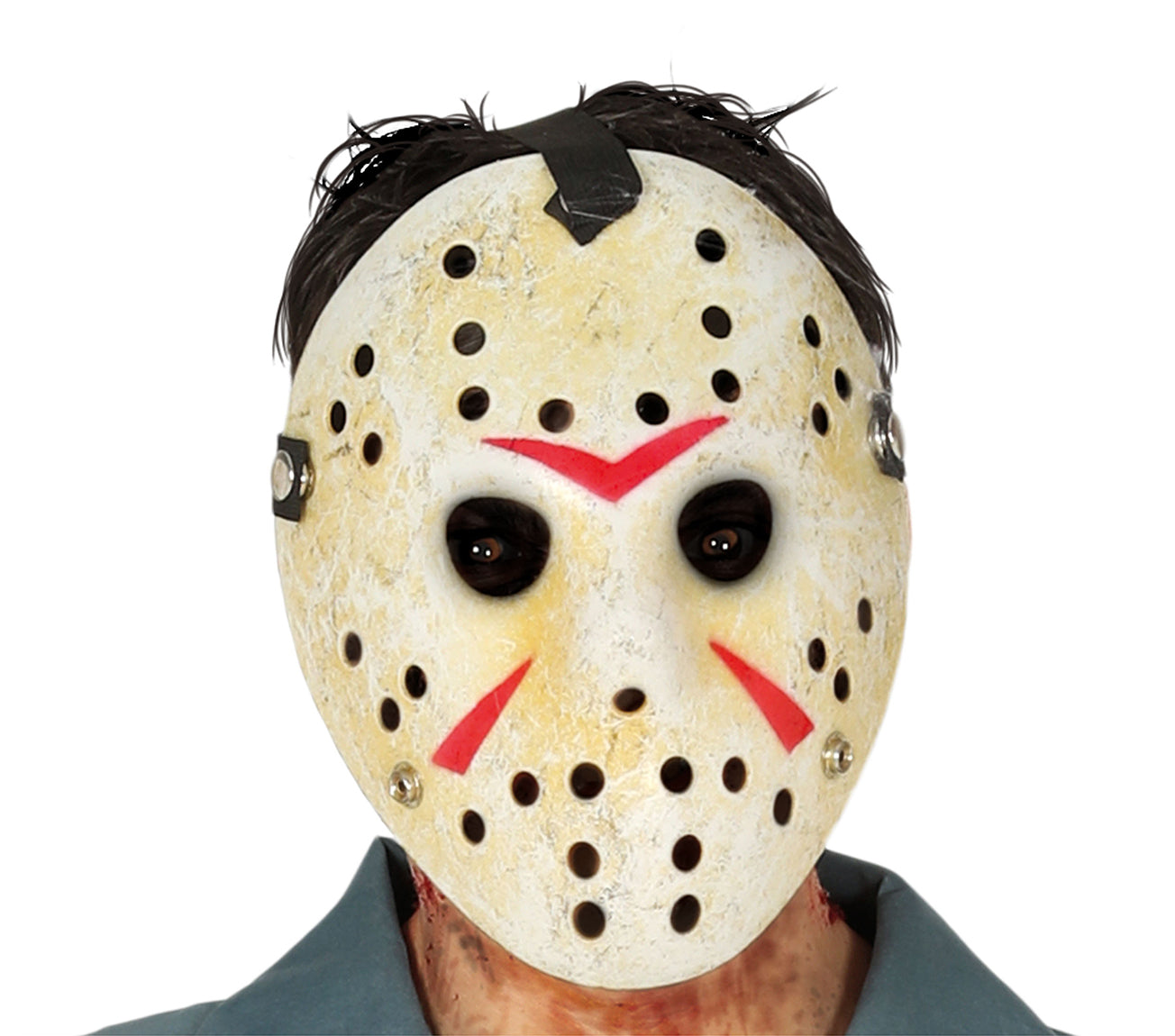 GP88336 – Halloween Psycho Maske Blutige Horror – Größe: 48 - 50 (M) – Farbe: Grau