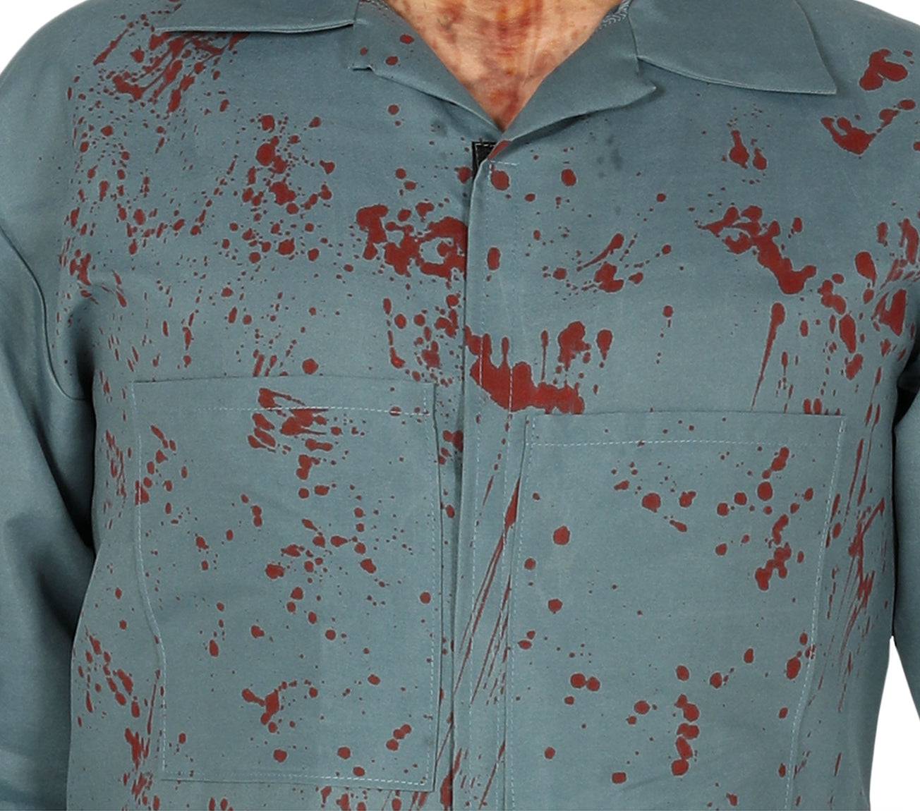 GP88336 – Halloween Psycho Maske Blutige Horror – Größe: 48 - 50 (M) – Farbe: Grau