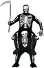 GP88339 – Skelett Huckepack Kostüm Halloween – Größe: 52 - 54 (L) – Farbe: Weiß