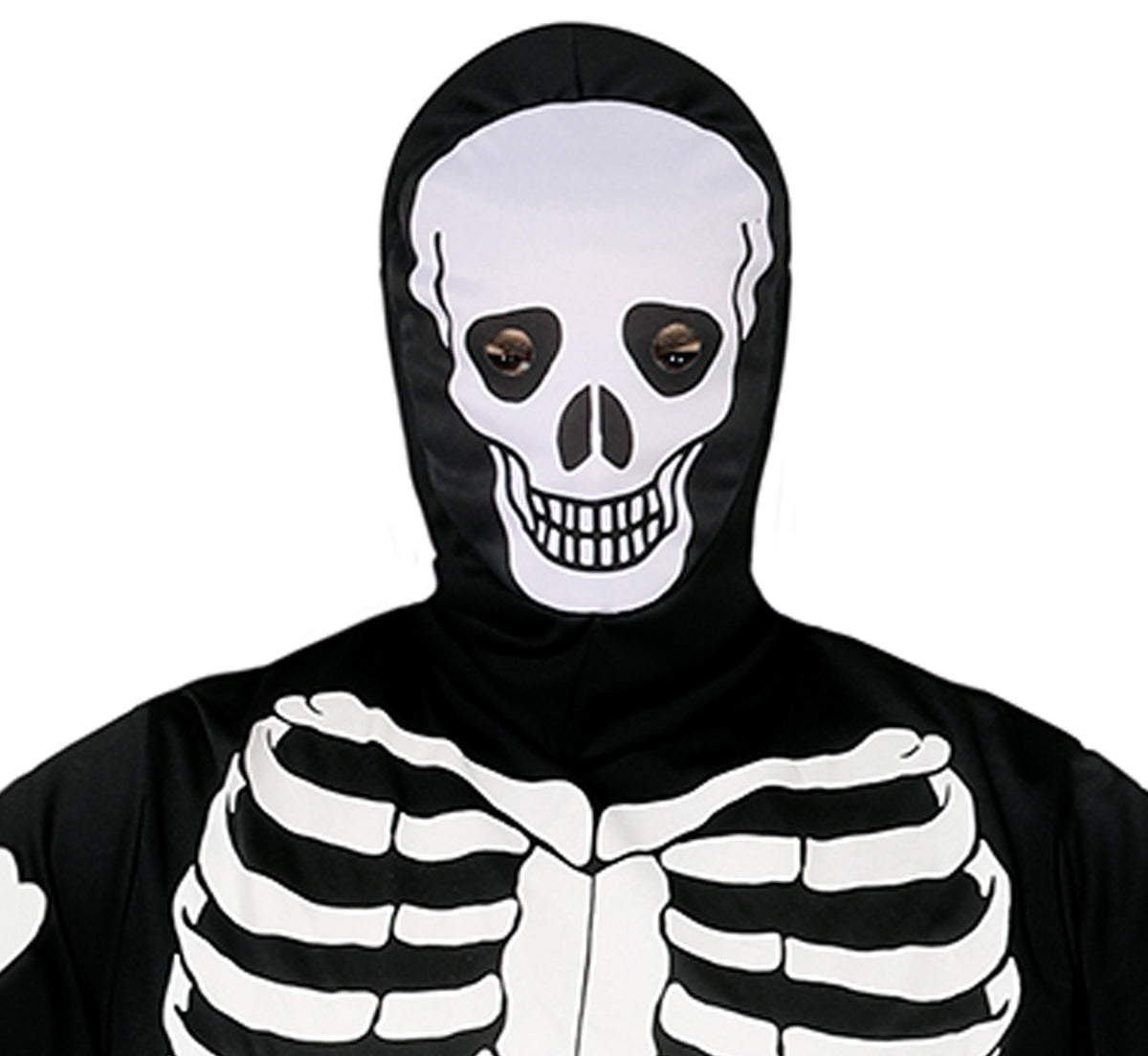 GP88339 – Skelett Huckepack Kostüm Halloween – Größe: 52 - 54 (L) – Farbe: Weiß