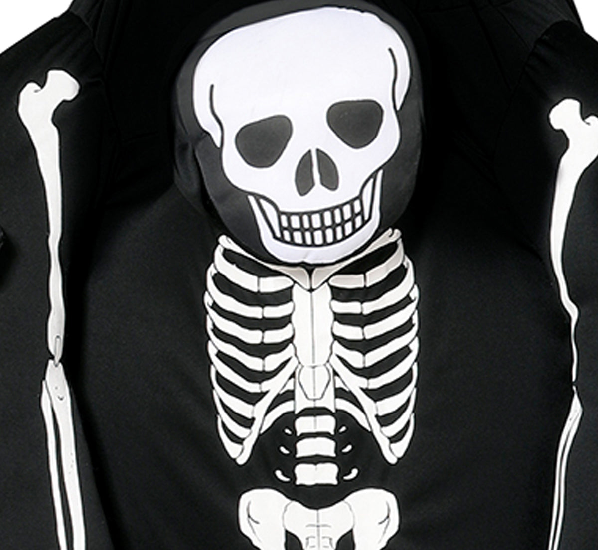 GP88339 – Skelett Huckepack Kostüm Halloween – Größe: 52 - 54 (L) – Farbe: Weiß