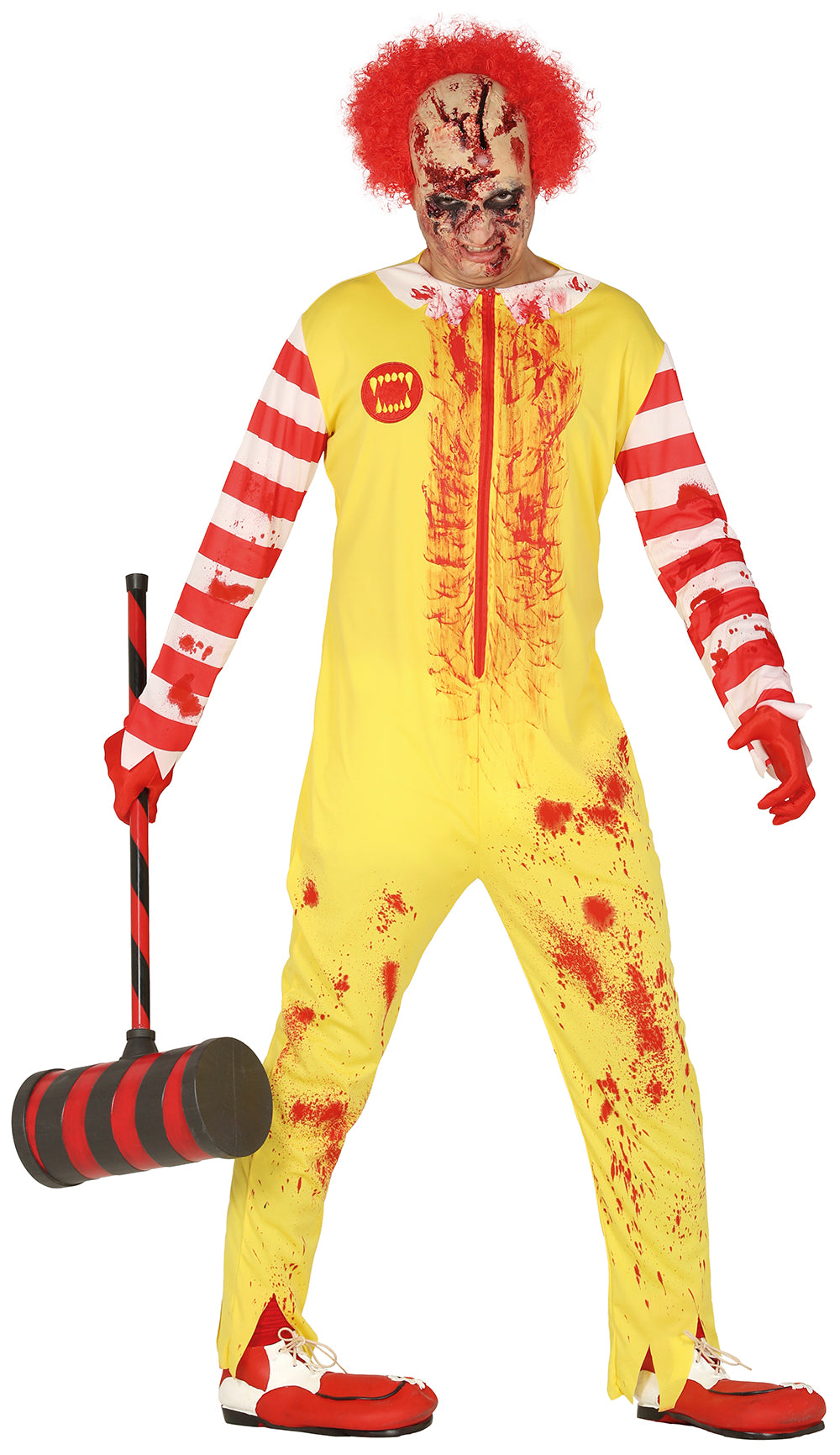 GP88352 – Clown Zombie Gruselige Halloween – Größe: 52 - 54 (L) – Farbe: Gelb