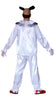 GP88364 – Clown Halloween Fasching Karneval Kostüm – Größe: 48 - 50 (M) – Farbe: Weiß