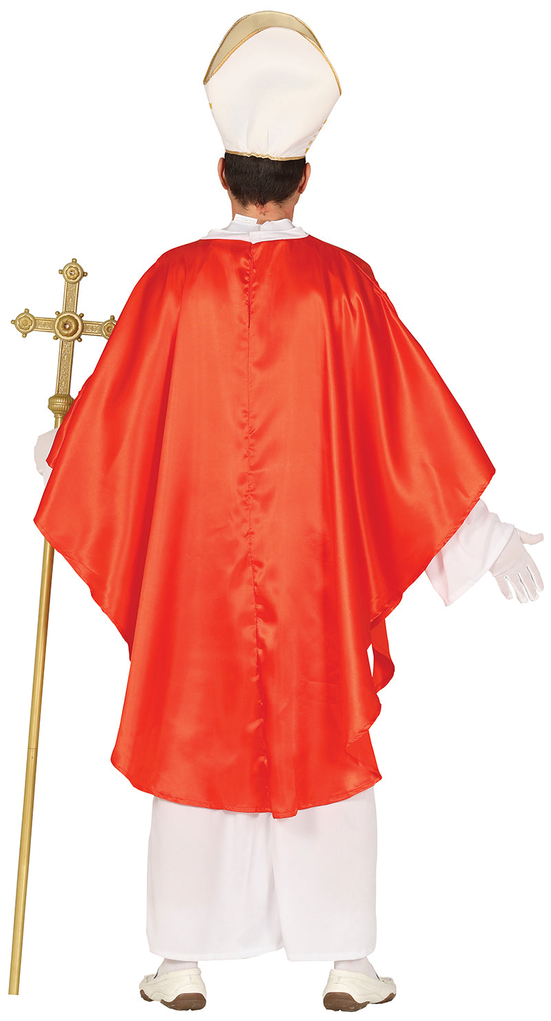 GP88617 – Religion Karneval Kostüm Mantel Tunika – Größe: 48 - 50 (M) – Farbe: Rot, Ansicht 2