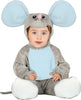 GP88377 – Maus Karneval Kostüm Niedliche Tierwelt – Größe: 74/80 – Farbe: Grau