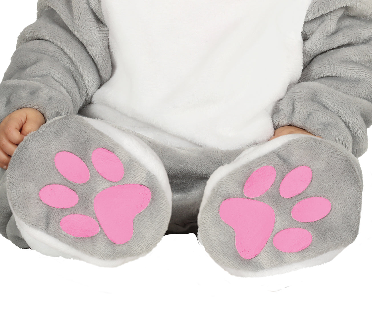 GP88383 – Tierisch Lustiger Häschen Overall – Größe: 74/80 – Farbe: Grau