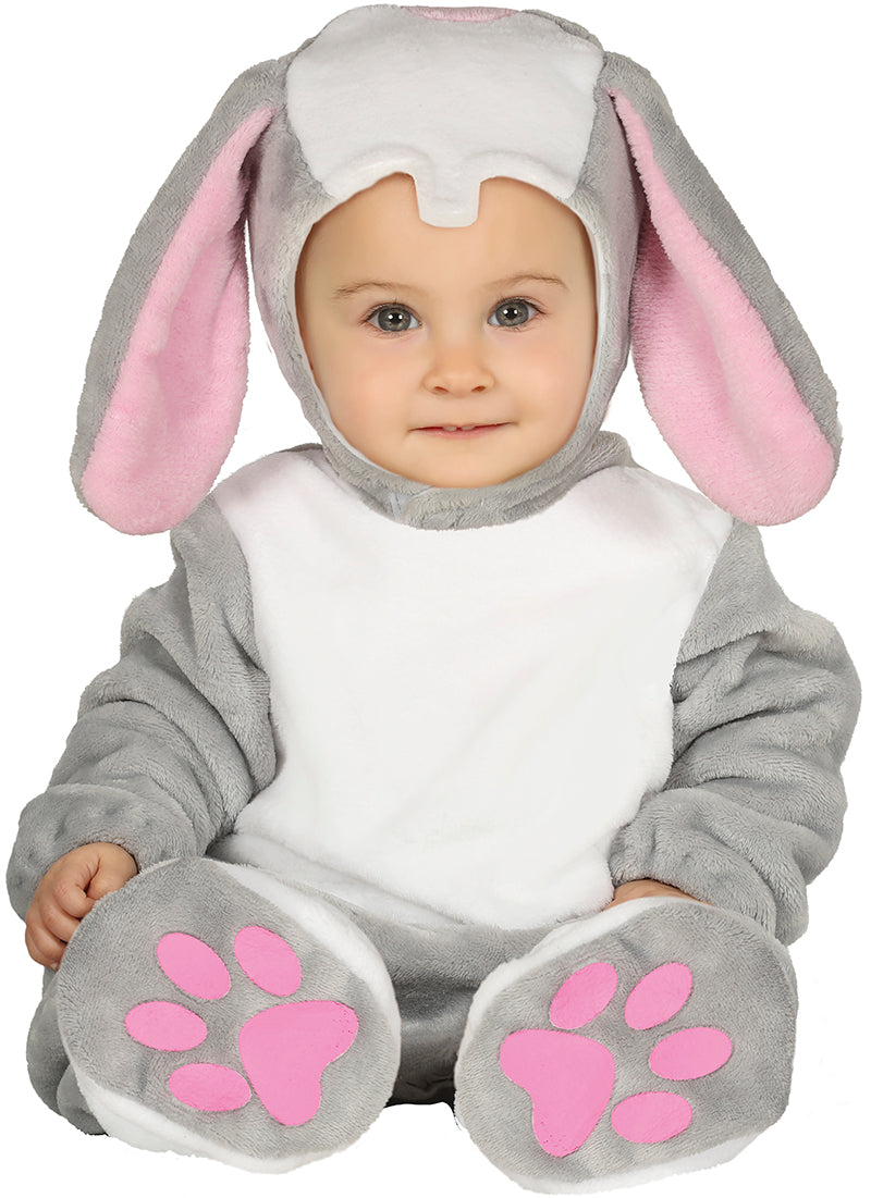 GP88383 – Tierisch Lustiger Häschen Overall – Größe: 86/92 – Farbe: Grau
