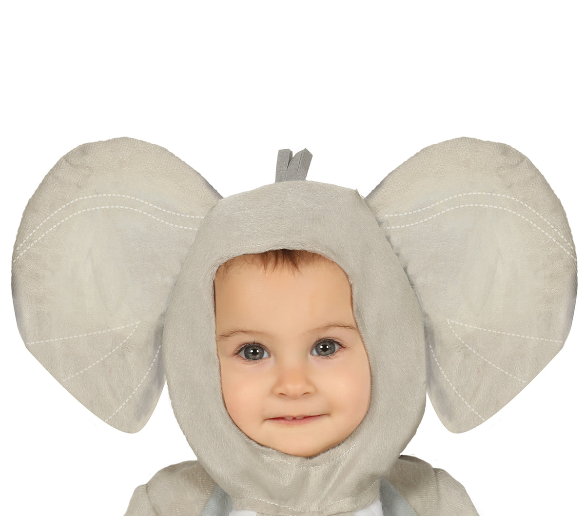 GP88395 – Tierischer Elefant Kapuzenset Karneval – Größe: 74/80 – Farbe: Grau