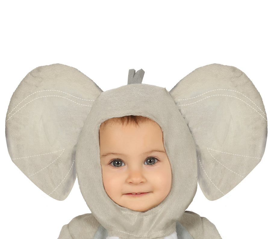 GP88395 – Tierischer Elefant Kapuzenset Karneval – Größe: 74/80 – Farbe: Grau, Ansicht 2