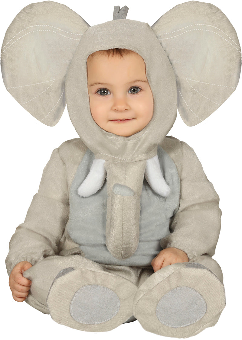 GP88395 – Tierischer Elefant Kapuzenset Karneval – Größe: 86/92 – Farbe: Grau