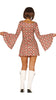 GP88619 – 70S Disco Nachtmode Muster Kleid – Größe: 36 - 38 (S) – Farbe: Mehrfarbig
