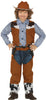 GP88428 – Cowboy Abenteuer Outfit Weste Jeans – Größe: 98/104 – Farbe: Braun