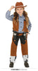 GP88428 – Cowboy Abenteuer Outfit Weste Jeans – Größe: 98/104 – Farbe: Braun