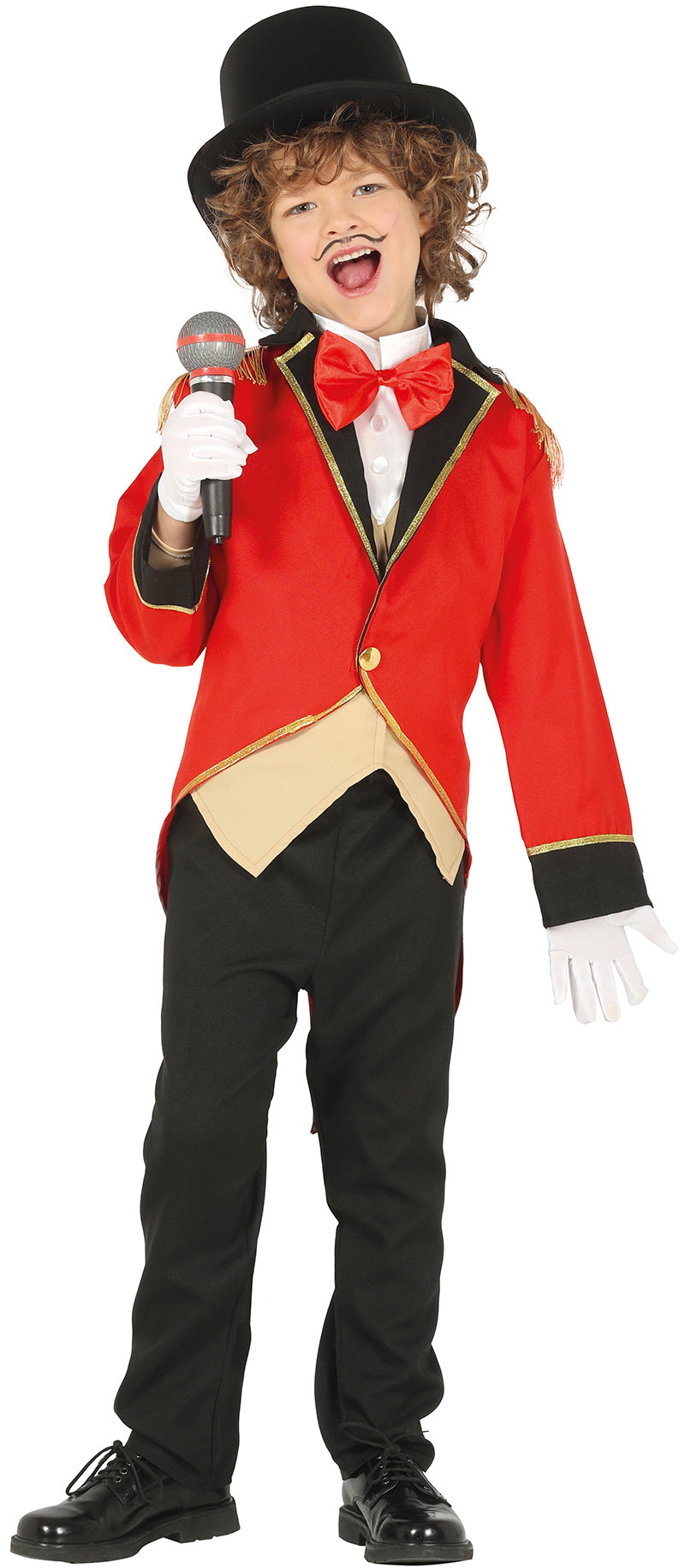 GP88442 – 19 Jahrhundert Zirkusdirektor Karneval – Größe: 140/146 – Farbe: Rot