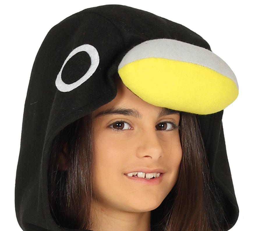 GP88467 – Tierisches Abenteuer Pinguin Kigurumi Kostüm – Größe: 110/116 – Farbe: Weiß, Ansicht 2