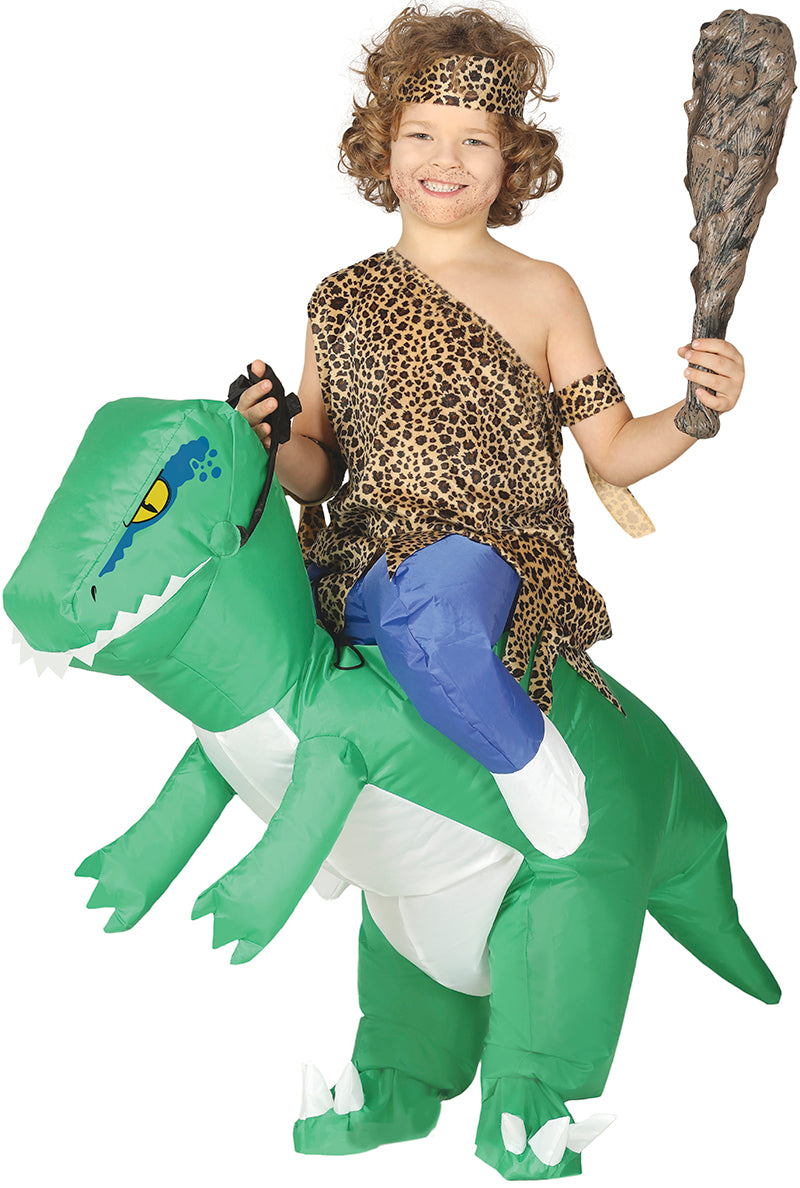 GP88528 – Dinosaurier Kostüm Karneval – Größe: 128/134 – Farbe: Braun